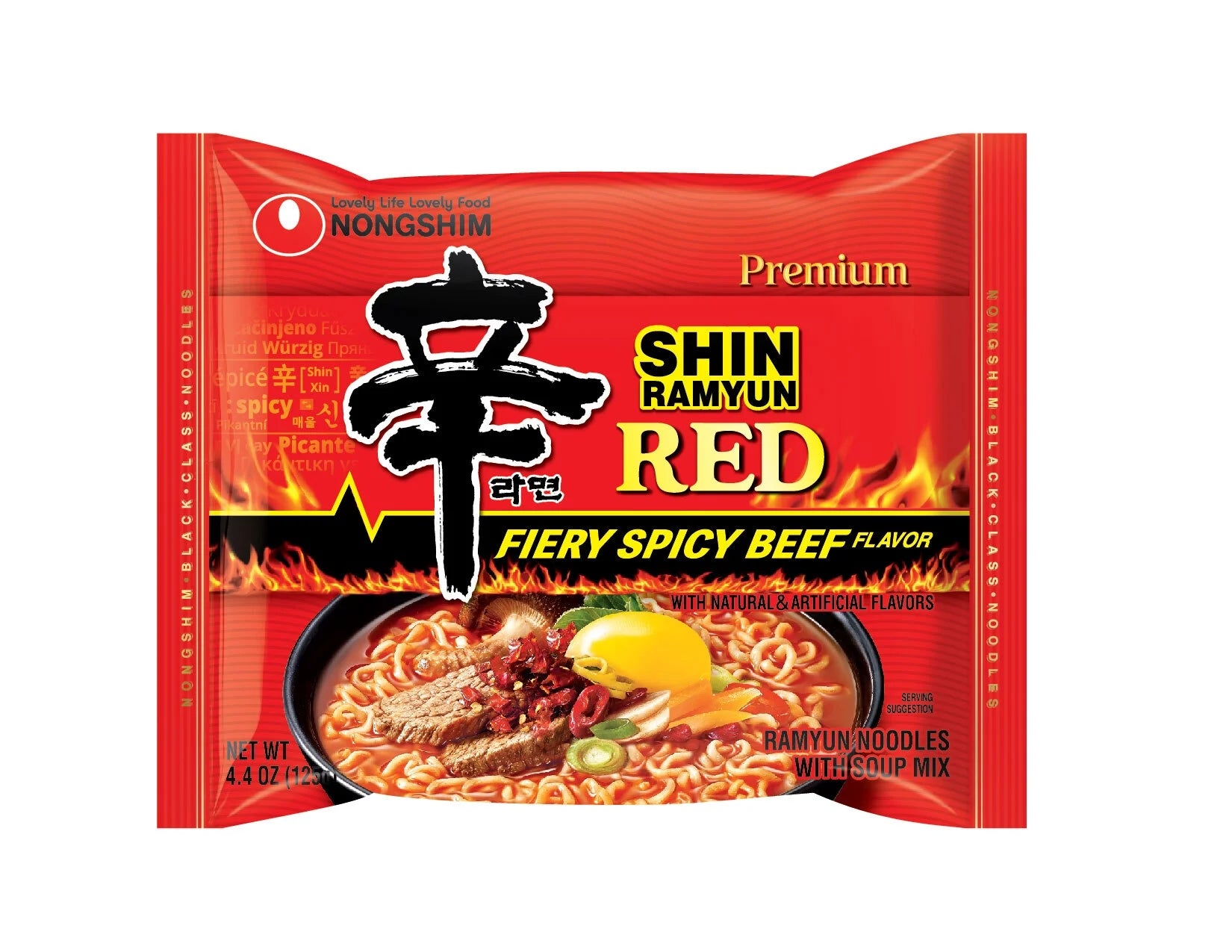 NONG SHIN SHIN RAMYUN RED FIERY SPICY BEEF