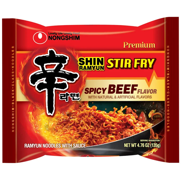 NONG SHIN SHIN RAMYUN STIR FRY SPICY BEEF