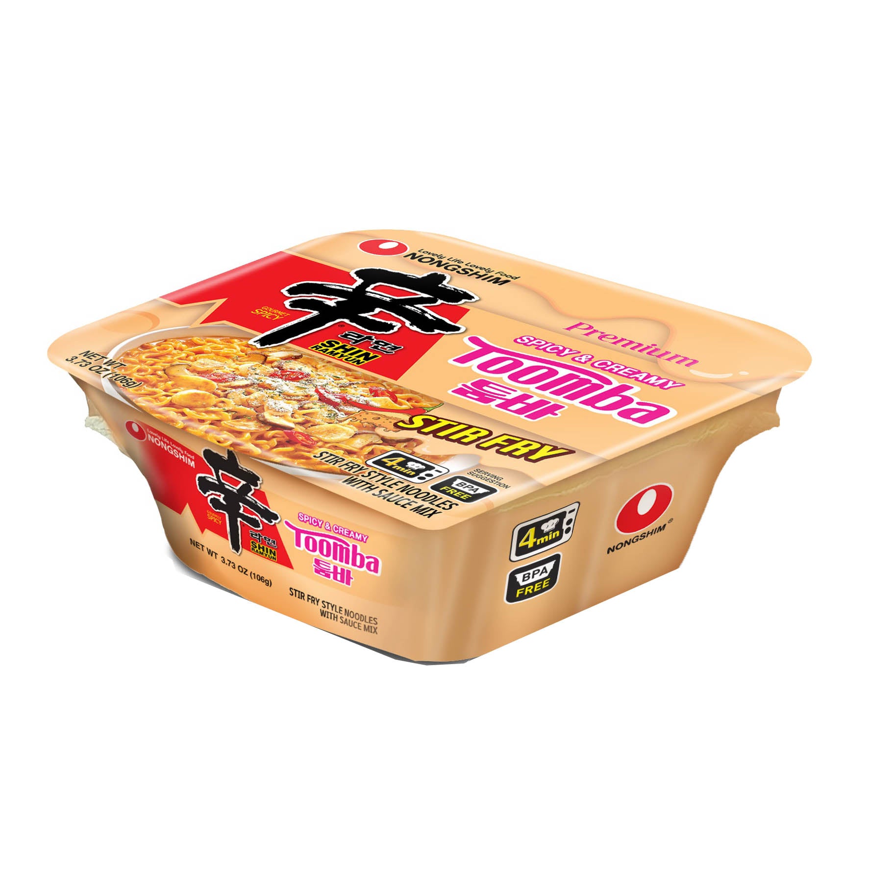 NONG SHIN SQUARE BOWL SHIN RAMYUN SPICY & CREAMY TOOMBA STIR FRY