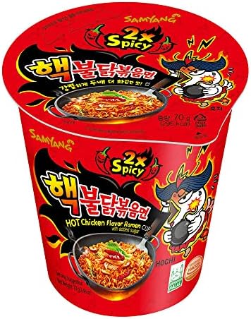 SY Artificial Spicy Chicken Flavor Ramen 2X Spicy Cup
